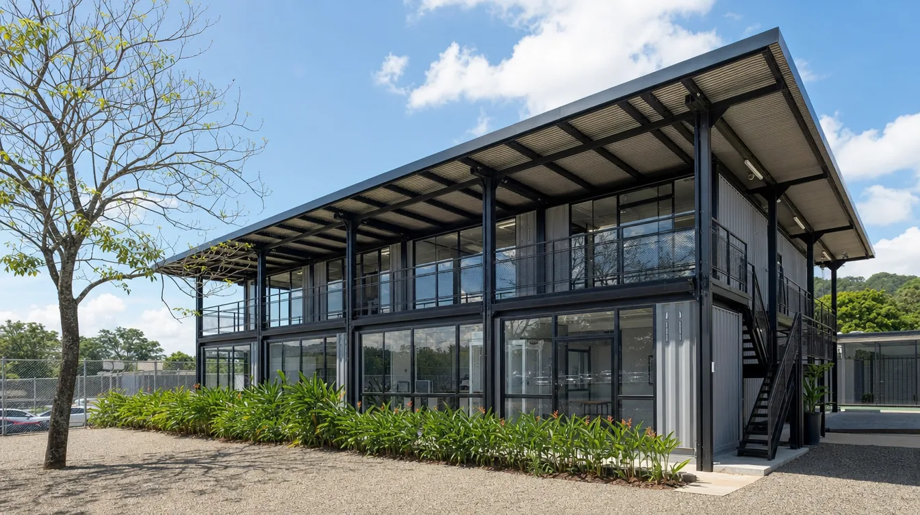 Oficina modular en estructura metálica — oficinas prefabricadas en Colombia